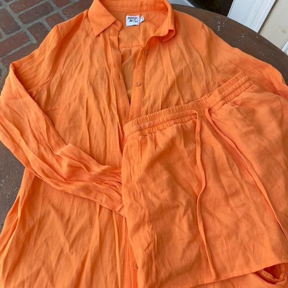 NWOT princess polly matching orange summer set sz 2 - Picture 4 of 6